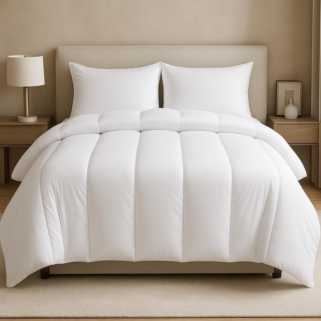 Snoozel duvet on a made bed in a bright bedroom